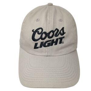 Coors Light Snapback Hat Tan One Size Adjustable Embroidered Logo Masters